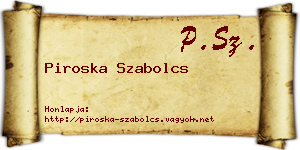 Piroska Szabolcs névjegykártya