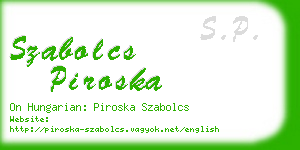 szabolcs piroska business card